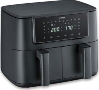 Severin FR 2463 AirFryer Forrólevegős sütő 2 x 4L 2600 Watt - Fekete