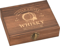 WoMa 12 db-os rozsdamentes acél whisky jégkocka készlet fadobozban bársonyzacskóval és csipesszel