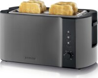Severin AT 9341 2 hosszú szeletes kenyérpirító 1400W - Sötét Inox