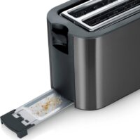 Severin AT 9341 2 hosszú szeletes kenyérpirító 1400W - Sötét Inox