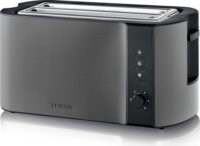 Severin AT 9341 2 hosszú szeletes kenyérpirító 1400W - Sötét Inox