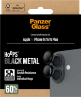PanzerGlass Hoops Apple iPhone 16 / 16 Plus / 17 kameravédő üveg - Fekete