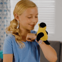 Happy Yappers Trupiál interaktív madár - Sárga