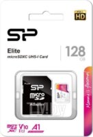 Silicon Power 128GB Elite microSDXC UHS-1 U1 Memóriakártya + Adapter