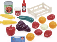 Écoiffier 7900001676 Piactér 20 darabos játék szett bevásárlókocsival