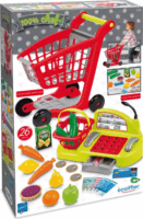 Écoiffier 7600001238 Szupermarket 26 darabos játék bevásárlókocsi és pénztár készlet