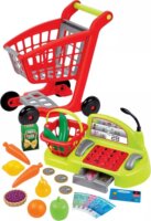 Écoiffier 7600001238 Szupermarket 26 darabos játék bevásárlókocsi és pénztár készlet