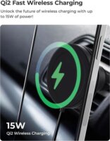 iOttie Velox Qi2 Vezeték Nélküli MagSafe Autós Töltő és Telefontartó 15 - Fekete