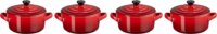Le Creuset Herise Sütőforma készlet 4 darabos 0,2L - Cseresznyepiros