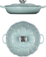 Le Creuset Gourmet-Profitopf Virág alakú Sütőedény Ø 26cm 2,2L - Kékeszöld
