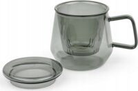 Bredemeijer Livorno 350ml Teás pohár szűrővel - Átlátszó fekete