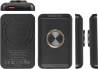 RivaCase Riwapower Wireless Magsafe Powerbank USB-A + Type-C / 5000mAh 22,5W - Fekete