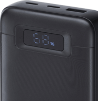 RivaCase VA1082 Powerbank USB-A + Type-C / 20000mAh 65W - Fekete