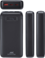 RivaCase VA1082 Powerbank USB-A + Type-C / 20000mAh 65W - Fekete