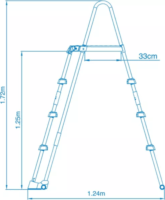 Intex Medence létra 120 cm falmagasságú medencéhez