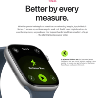Apple Watch S11 GPS 42mm Okosóra S/M Fekete sportszíjjal - Szürke