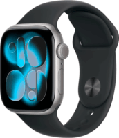 Apple Watch S11 GPS 42mm Okosóra S/M Fekete sportszíjjal - Szürke