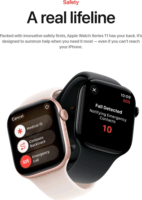 Apple Watch S11 GPS 42mm Okosóra S/M Fekete sportszíjjal - Szürke