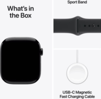 Apple Watch S11 GPS 42mm Okosóra M/L Fekete sportszíjjal - Fekete