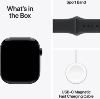 Apple Watch S11 42mm GPS + Cellular 4G/LTE Okosóra S/M Fekete sportszíjjal - Fekete