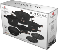 Berlinger Haus BH/8362 Kovácsolt Alumínium Edénykészlet - Fekete / Rózsaarany (10 részes)