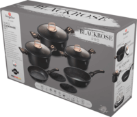 Berlinger Haus BH/8168N Kovácsolt Alumínium Edénykészlet - Fekete / Rózsaarany (10 részes)