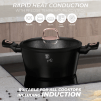 Berlinger Haus BH/8168N Kovácsolt Alumínium Edénykészlet - Fekete / Rózsaarany (10 részes)