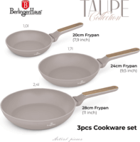 Berlinger Haus BH/8341 3 részes Serpenyő készlet 20 / 24 / 28 cm - Matt taupe