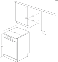Candy CF 3C7F0W Szabadonálló mosogatógép 60cm 13 teríték - Fehér