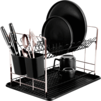 Berlinger Haus BH/8644 Műanyag edényszárító 48 x 32 x 29 cm - Fekete / Rosegold