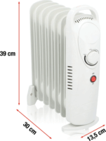 Alpina 17399 Elektromos Olajradiátor 7 tagos 850W - Fehér