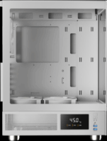 Gamdias Atlas E1 ARGB Midi Torony Számítógépház + 3db 120mm ventilátor - Fehér