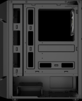 Gamdias Aura GC7 ARGB Midi Torony Számítógépház + 3db 120mm ventilátor - Fekete