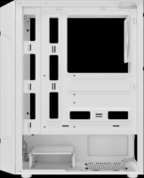 Gamdias Aura GC7 ARGB Midi Torony Számítógépház + 3db 120mm ventilátor - Fehér