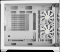 Gamdias Aura GC10M V2 ARGB Mikro Torony Számítógépház + 3db 120mm ventilátor - Fehér