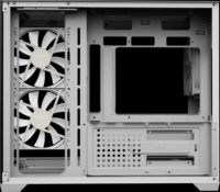 Gamdias Aura GC10M V2 ARGB Mikro Torony Számítógépház + 3db 120mm ventilátor - Fehér