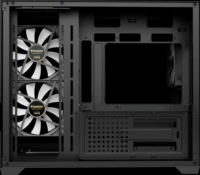 Gamdias Aura GC10M V2 ARGB Mikro Torony Számítógépház + 3db 120mm ventilátor - Fekete