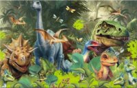 Dinó mintás asztali gyerek könyökalátét 55 x 35 cm - Mintás