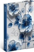 Realsystem 5412 Porcelain Flower B6 2026 Mágneses zsebnaptár - Mintás