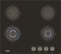 Evido HGM6WB.2 Beépíthető 4 zónás Gáz Főzőlap - Fekete