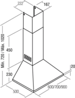 Cata OMEGA 600 Kürtős Páraelszívó Szagelszívó - Fehér