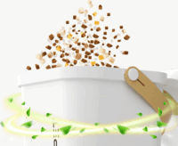 Astropet Vega Okos Vákuumos Kisállat Ételtároló tartály - Fehér