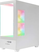 Rampage CALIBRE Midi Torony Számítógépház + 3×120mm RGB ventilátor - Fehér