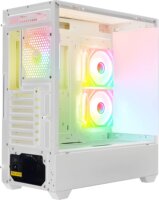 Rampage CALIBRE Midi Torony Számítógépház + 3×120mm RGB ventilátor - Fehér