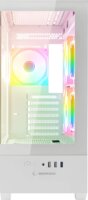 Rampage CALIBRE Midi Torony Számítógépház + 3×120mm RGB ventilátor - Fehér