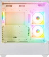 Rampage CALIBRE Midi Torony Számítógépház + 3×120mm RGB ventilátor - Fehér