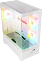 Rampage CALIBRE Midi Torony Számítógépház + 3×120mm RGB ventilátor - Fehér