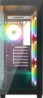 Rampage HYDRA V4 ATX Torony Számítógépház + 4×120mm RGB ventilátor - Fekete