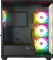 Rampage HYDRA V4 ATX Torony Számítógépház + 4×120mm RGB ventilátor - Fekete