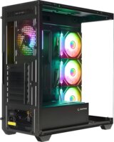 Rampage HYDRA V4 ATX Torony Számítógépház + 4×120mm RGB ventilátor - Fekete